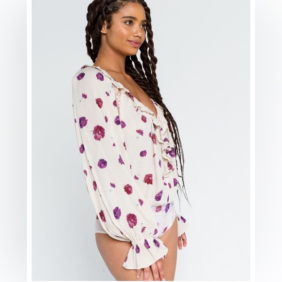 Free People Poppy Printed Bodysuit - Picture 2 of 16